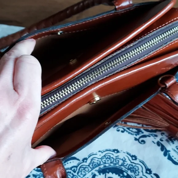 Patricia Nash Leather Small Satchel, Vintage - Picture 10 of 16